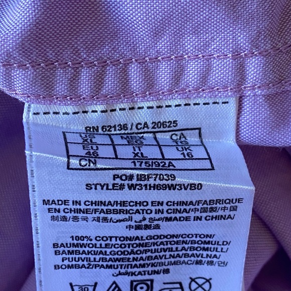 Guess | Lilac Long Sleeve Button Shirt | Size XL - Picture 8 of 8